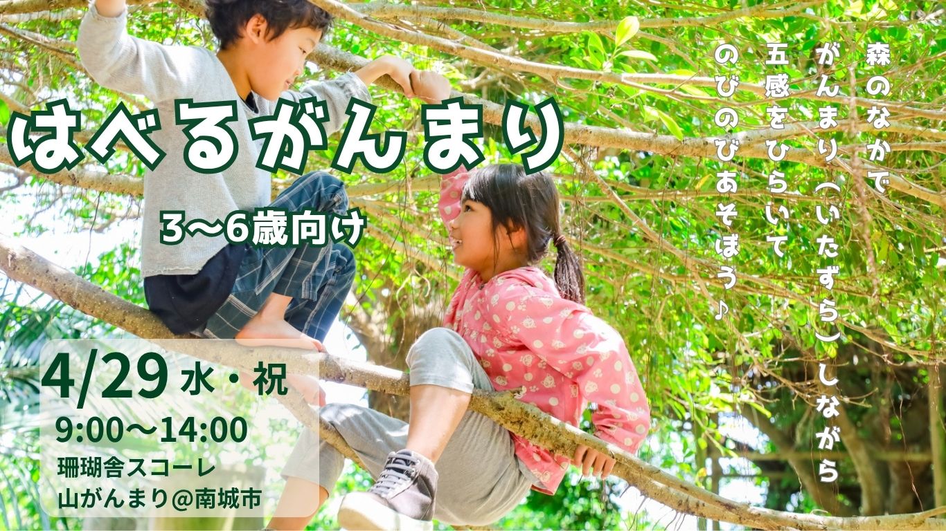 『はべるがんまり3～6歳向け』の参加者を募集します🍃